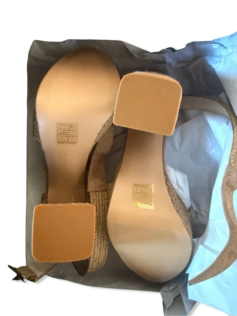 House of Harlow 1960 REVOLVE Artisan Heels Natural Tan Braid Platform Sandals 8
